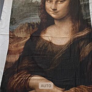 Mona Lisa Portrait Inspired Soft Wearable Art Scarf